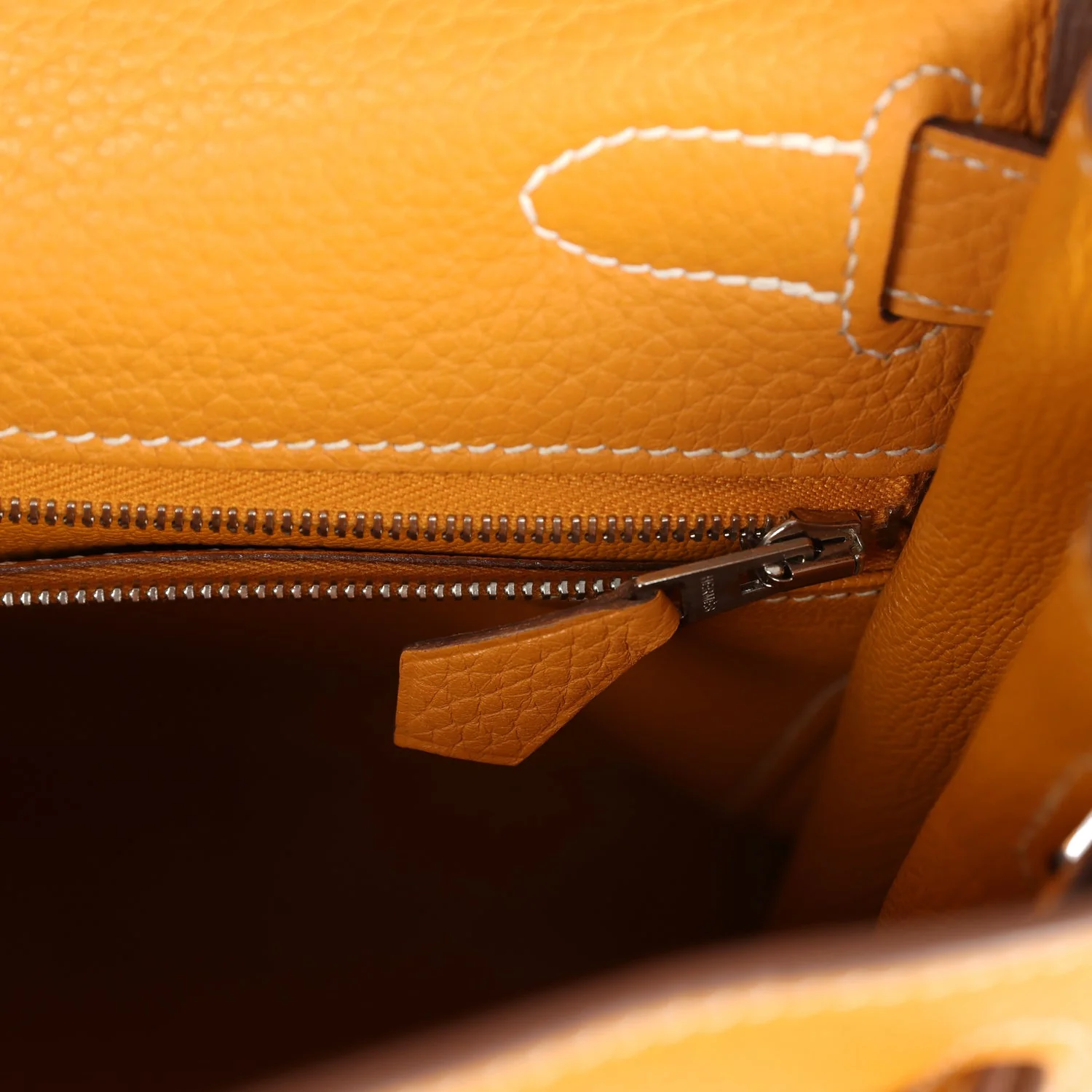 Replicate Hermes Kelly Retourne 28 Moutarde Clemence Palladium Hardware(1:1 replica)