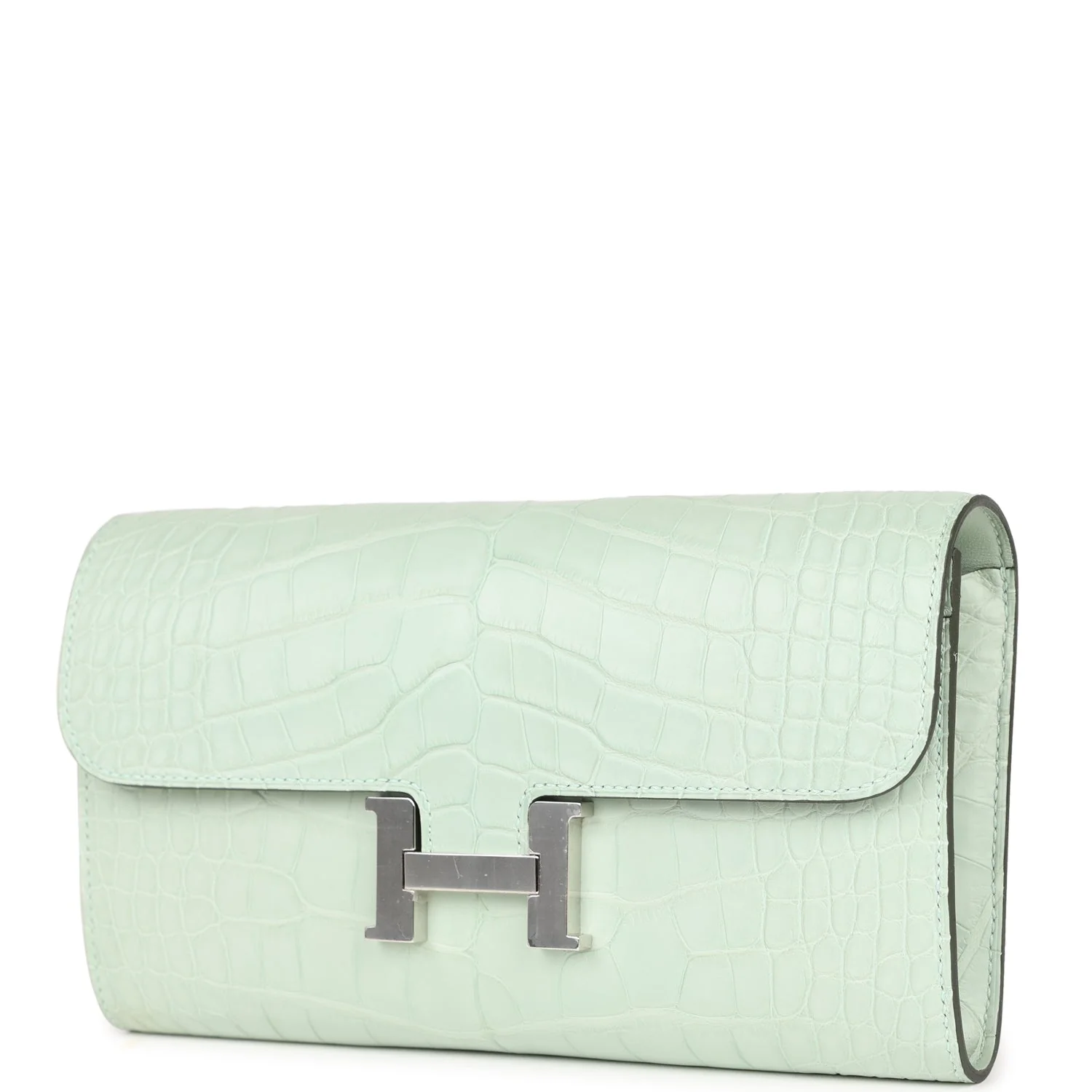 Replicate Hermes Constance Wallet To Go Vert D'eau Matte Alligator Palladium Hardware(1:1 replica)
