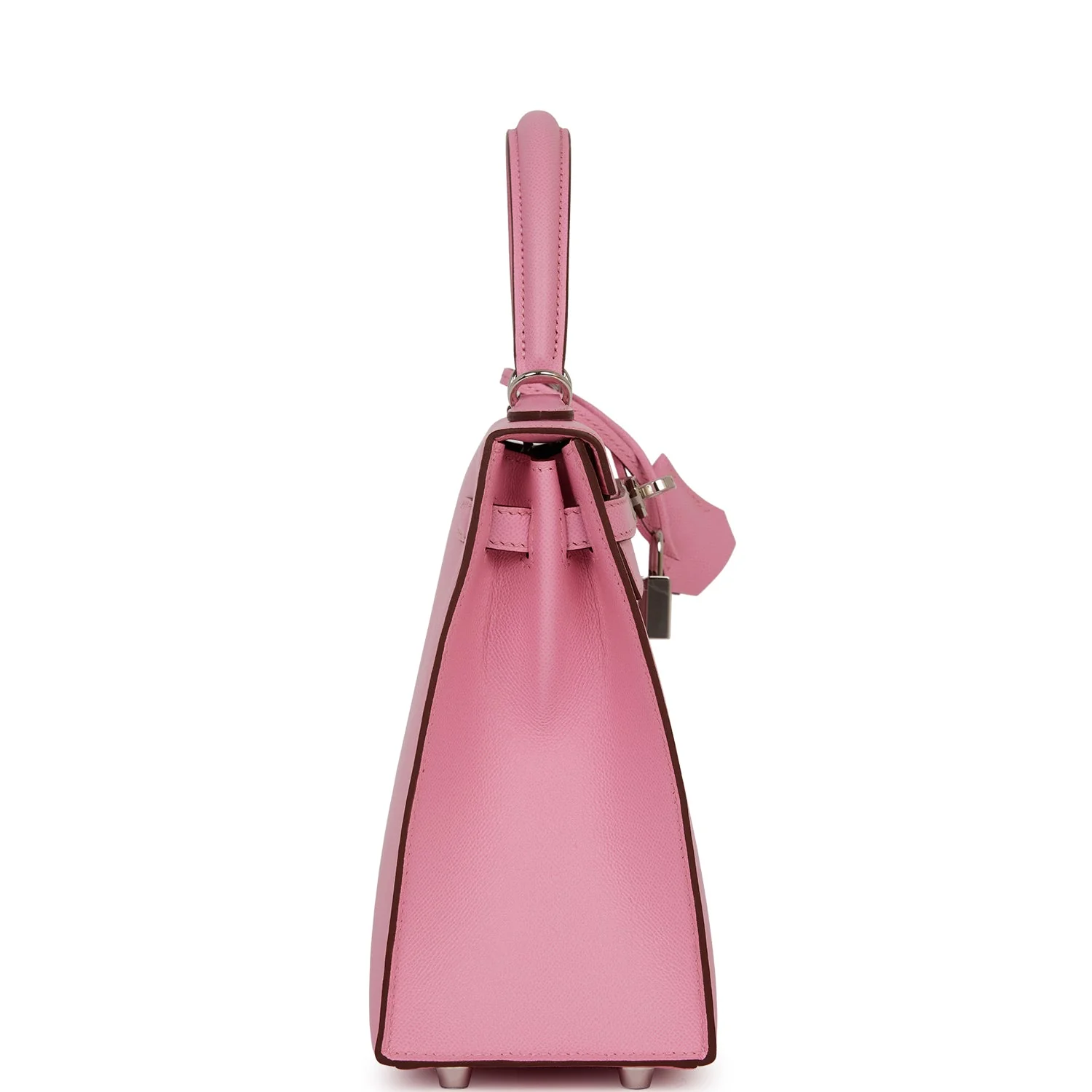 Replicate Hermes Kelly Sellier 25 Pink 5P Verso Madame Palladium Hardware(1:1 replica)