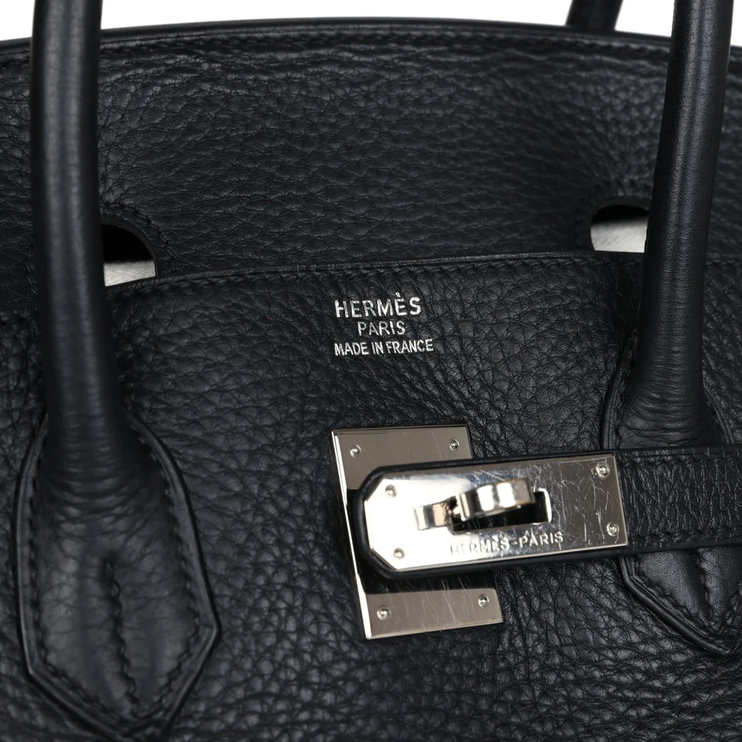 Replicate Vintage Hermes Birkin 35 Black Clemence Palladium Hardware(1:1 replica)