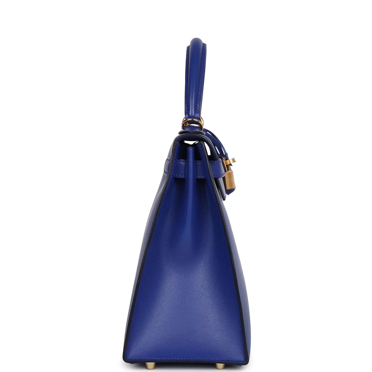 Replicate Hermes Kelly Sellier 28 Bleu Electric Tadelakt Gold Hardware(1:1 replica)