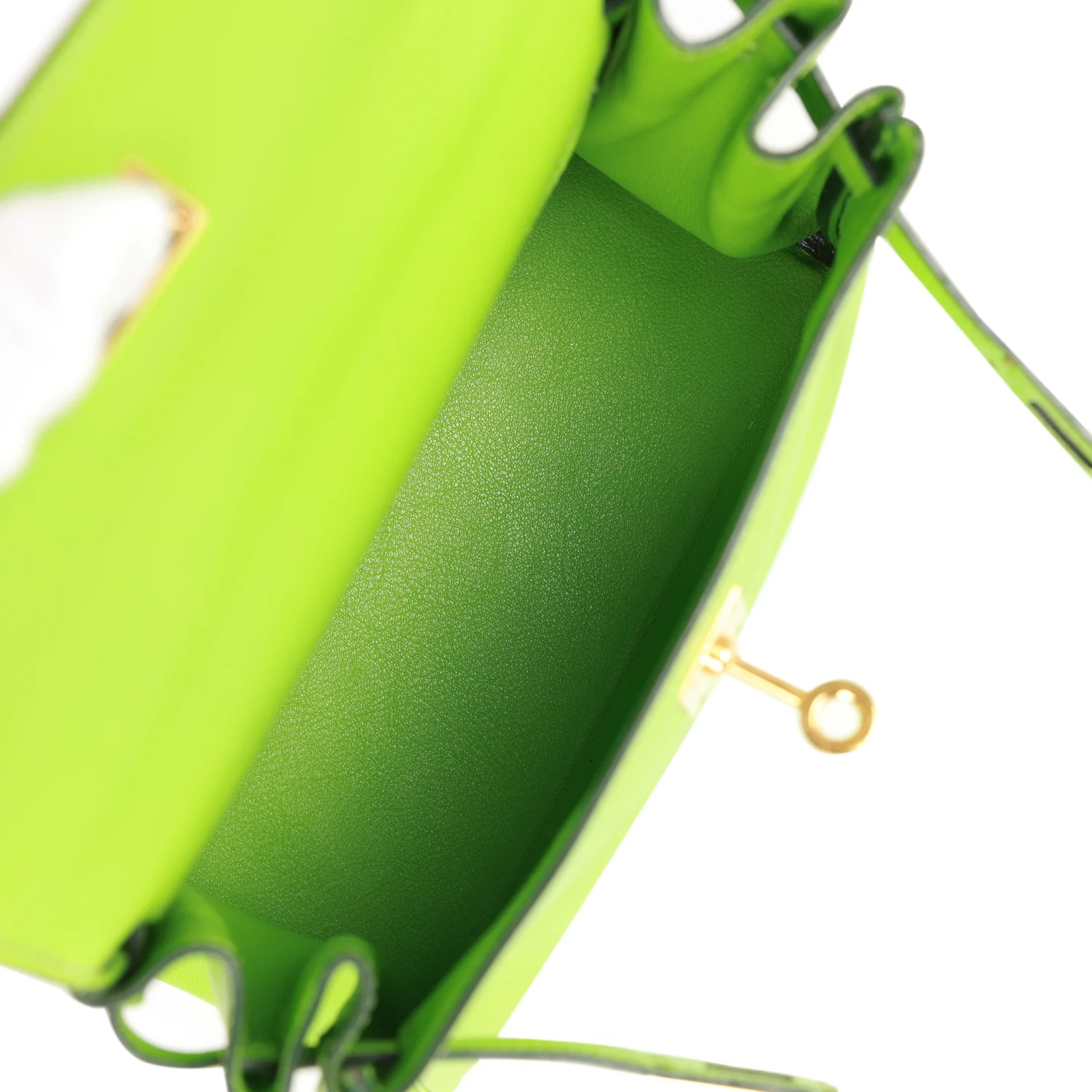 Replicate Vintage Hermes Kelly Retourne 20 Vert Cru Gulliver Gold Hardware(1:1 replica)