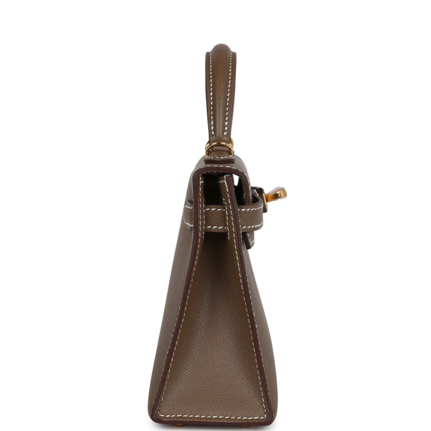 Replicate Hermes Kelly Sellier 20 Etoupe Madame Gold Hardware(1:1 replica)
