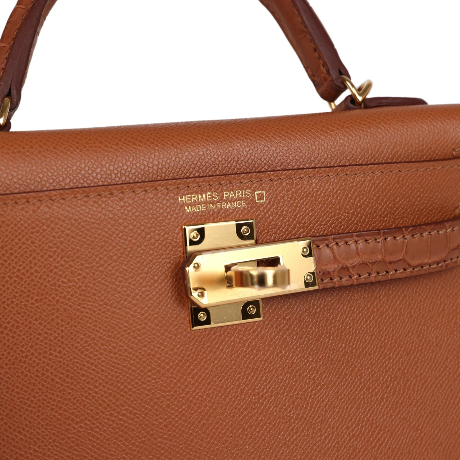 Replicate Hermes Kelly Sellier 20 Gold Madame and Matte Alligator Touch Gold Hardware(1:1 replica)