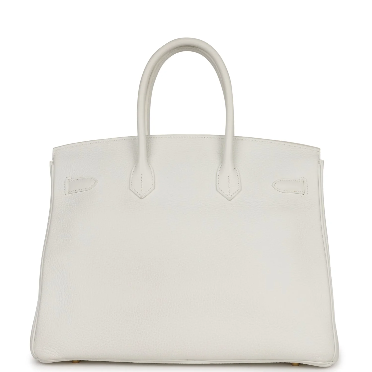 Replicate Hermes Birkin 35 White Clemence Gold Hardware(1:1 replica)