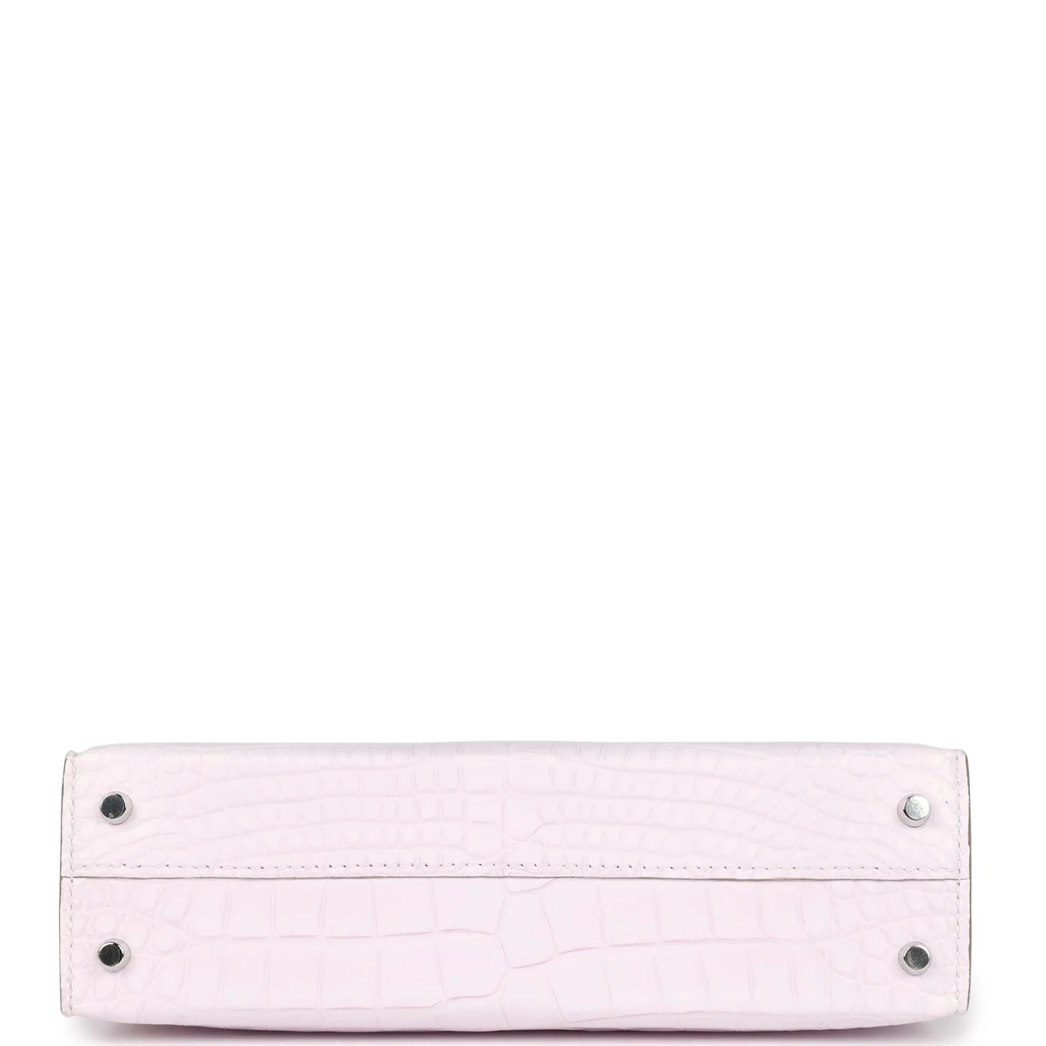 Replicate Hermes Kelly Sellier 20 Mauve Pale Boreal Satin Alligator Palladium Hardware(1:1 replica)