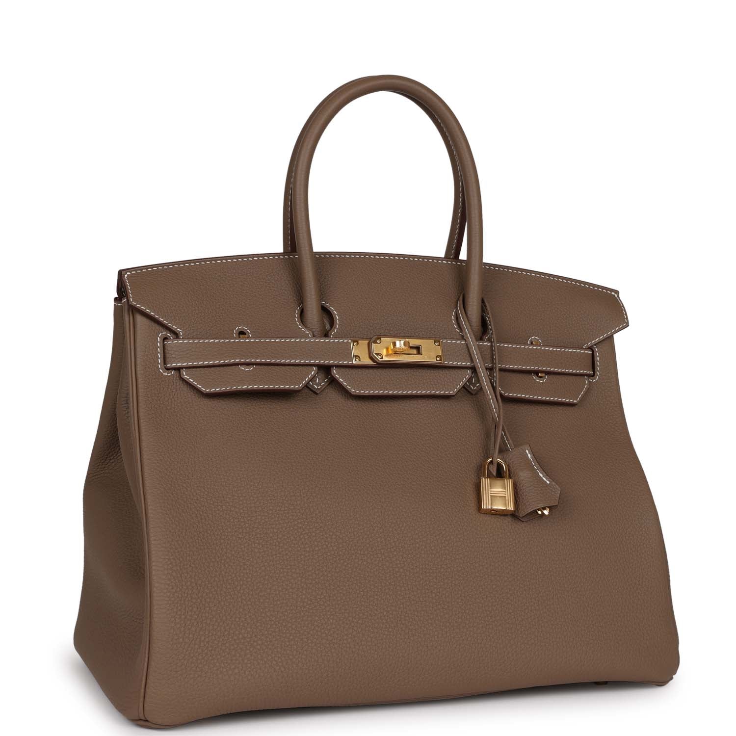 Replicate Hermes Birkin 35 Etoupe Togo Gold Hardware(1:1 replica)