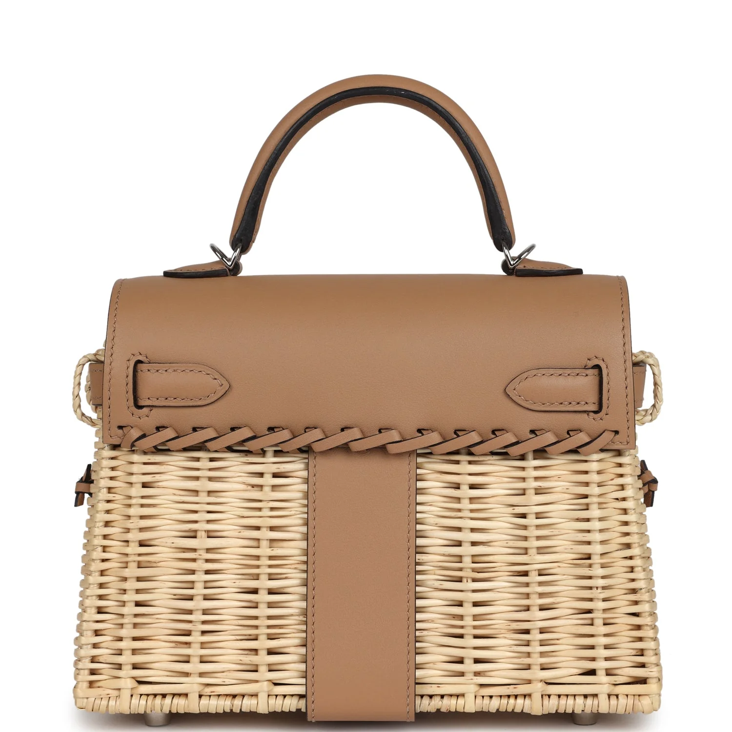 Replicate Hermes Mini Picnic Kelly 20 Chai Swift Palladium Hardware(1:1 replica)