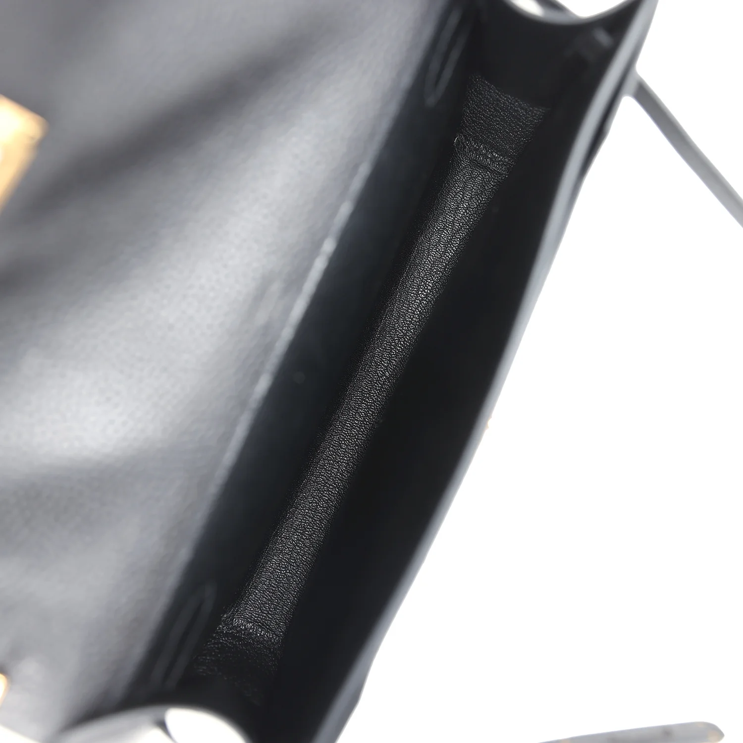 Replicate Hermes Kelly Depeches 25 Black Galop d'Hermes Gold Hardware(1:1 replica)
