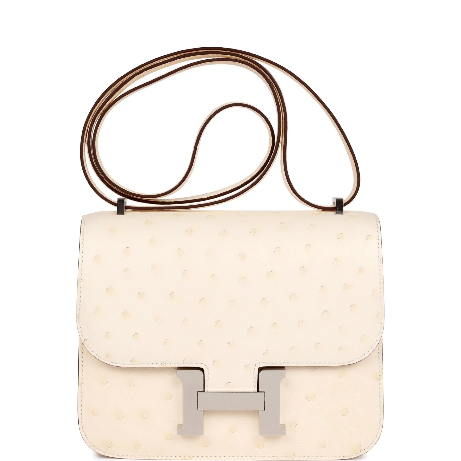 Replicate Hermes Constance 18 Nata Ostrich Palladium Hardware(1:1 replica)