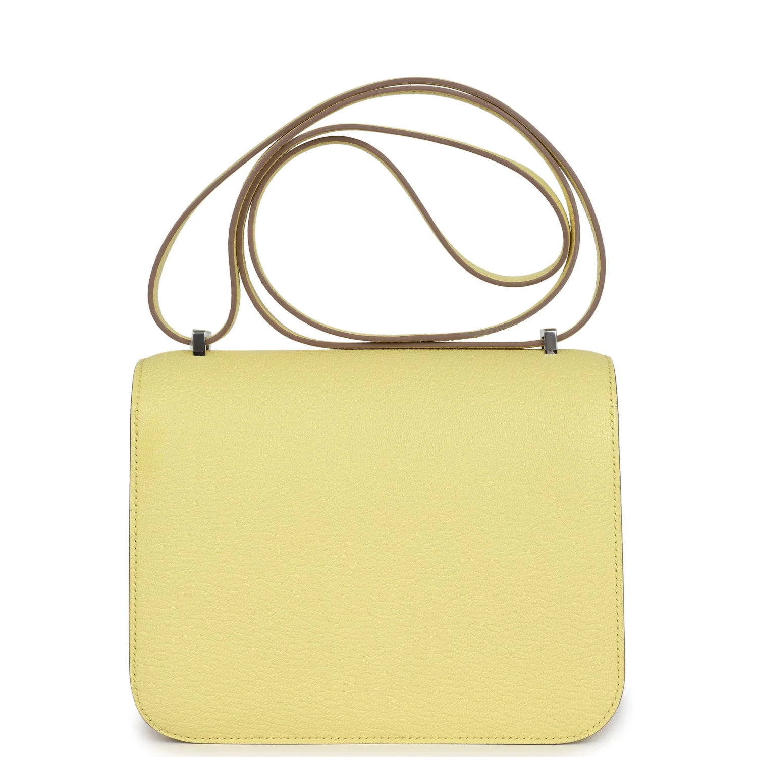 Replicate Hermes Constance 18 Limoncello Chevre Mysore Palladium Hardware(1:1 replica)