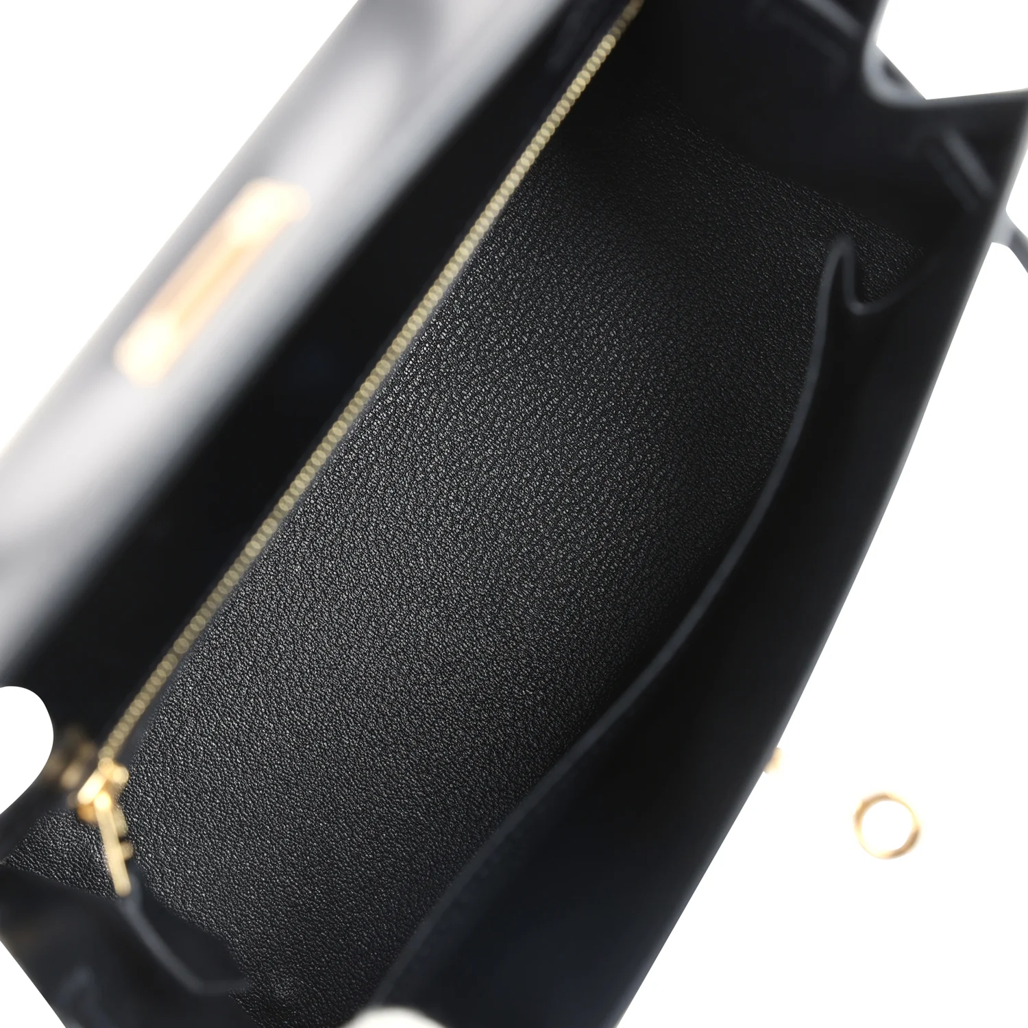 Replicate Hermes Kelly Sellier 25 Black Box Gold Hardware(1:1 replica)