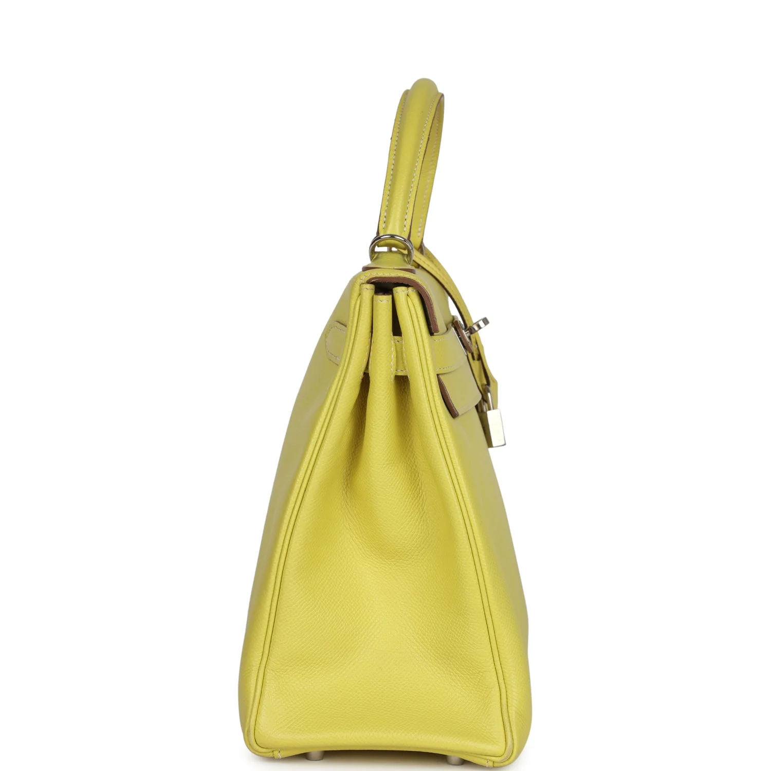 Replicate Hermes Kelly Retourne 32 Lime Candy Epsom Palladium Hardware(1:1 replica)