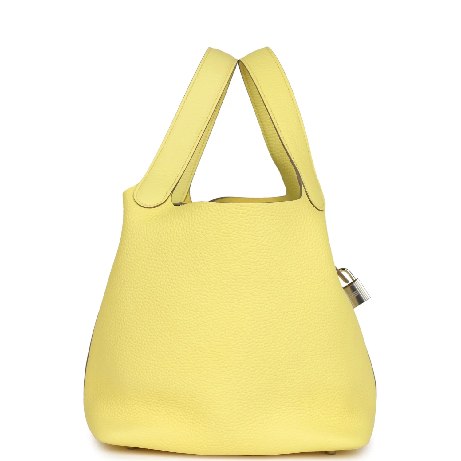 Replicate Hermes Picotin Lock 22 Limoncello Clemence Palladium Hardware(1:1 replica)