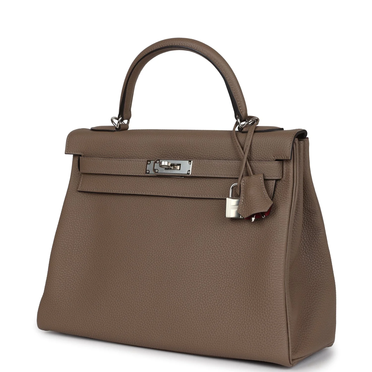 Replicate Hermes Special Order (HSS) Kelly Retourne 32 Etoupe Verso Togo Palladium Hardware(1:1 replica)