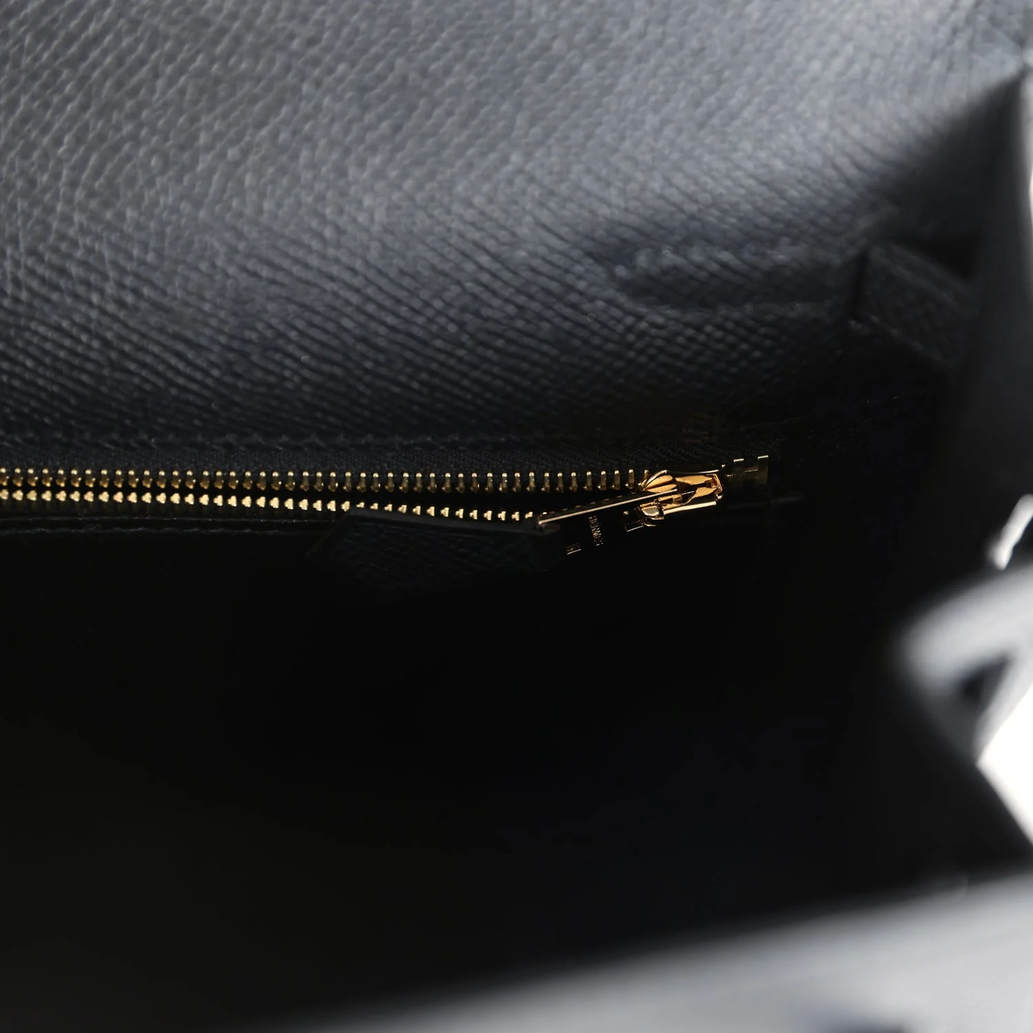 Replicate Hermes Kelly Sellier 25 Black Epsom Gold Hardware(1:1 replica)