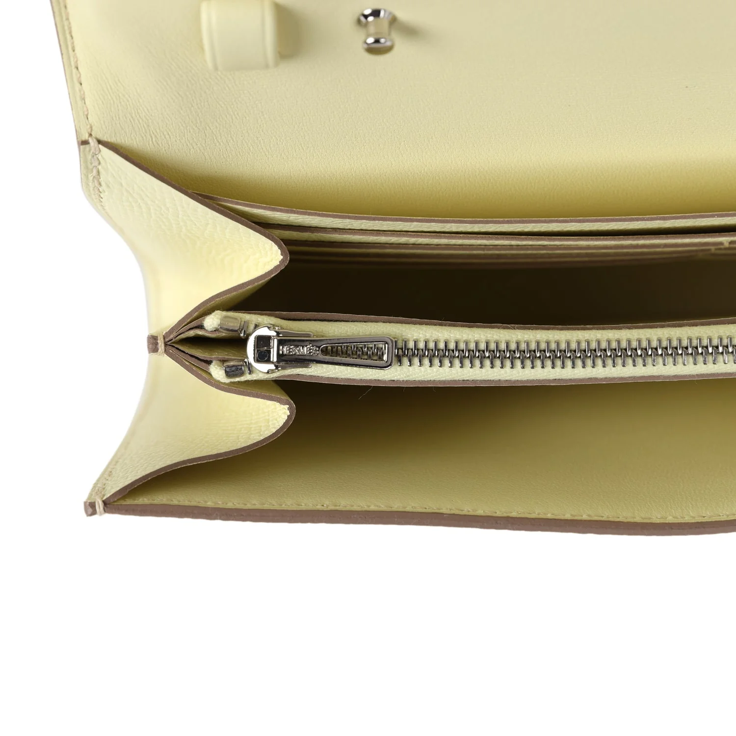 Replicate Hermes Constance Wallet To Go Jaune Milton Epsom Palladium Hardware(1:1 replica)