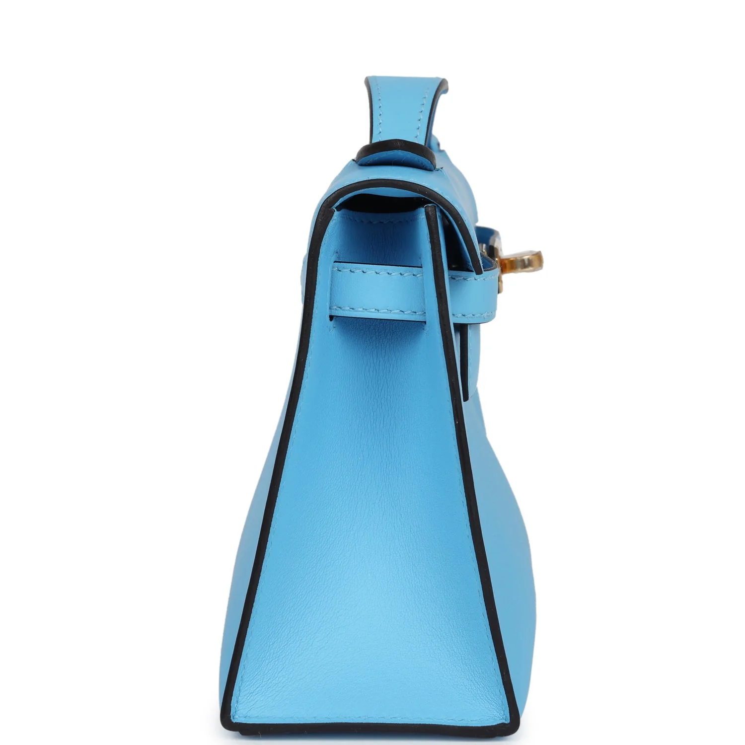 Replicate Hermes Kelly Pochette Celeste Swift Gold Hardware(1:1 replica)
