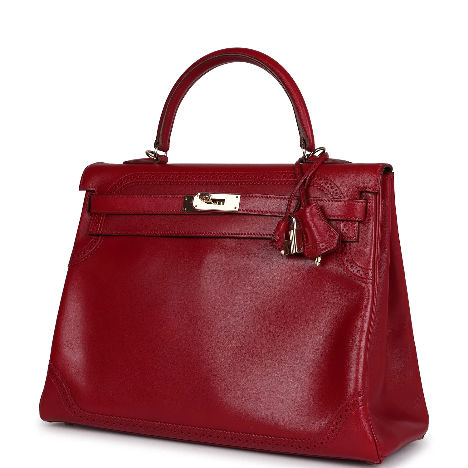 Replicate Hermes Ghillies Kelly Retourne 35 Rubis Tadelakt Permabrass Hardware(1:1 replica)