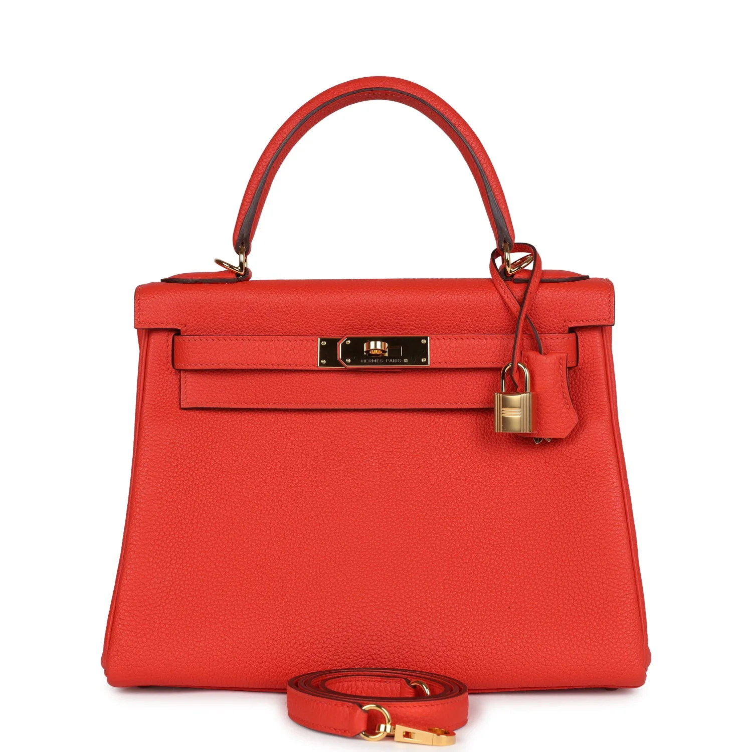 Replicate Hermes Kelly Retourne 28 Capucine Togo Gold Hardware(1:1 replica)