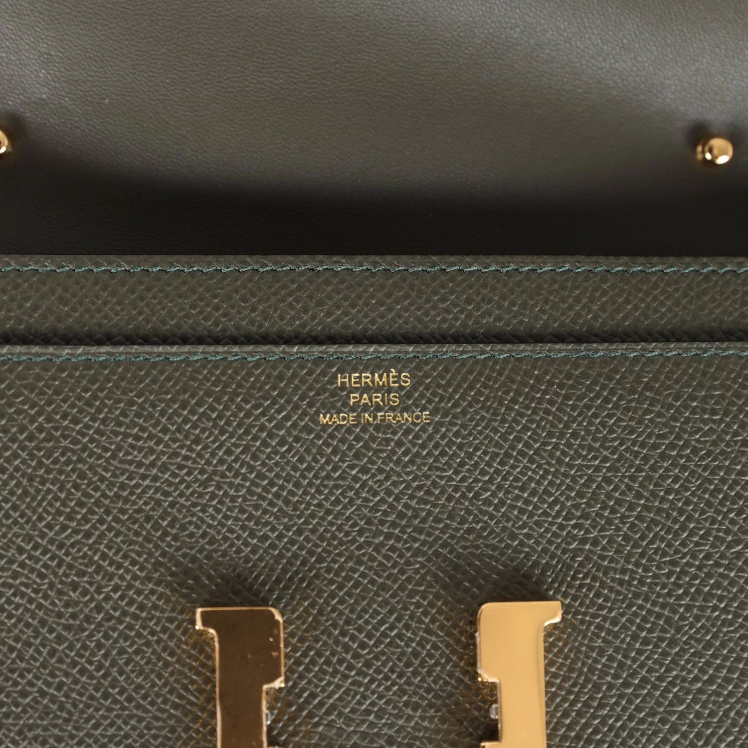 Replicate Hermes Constance Wallet To Go Vert De Gris Epsom Gold Hardware(1:1 replica)