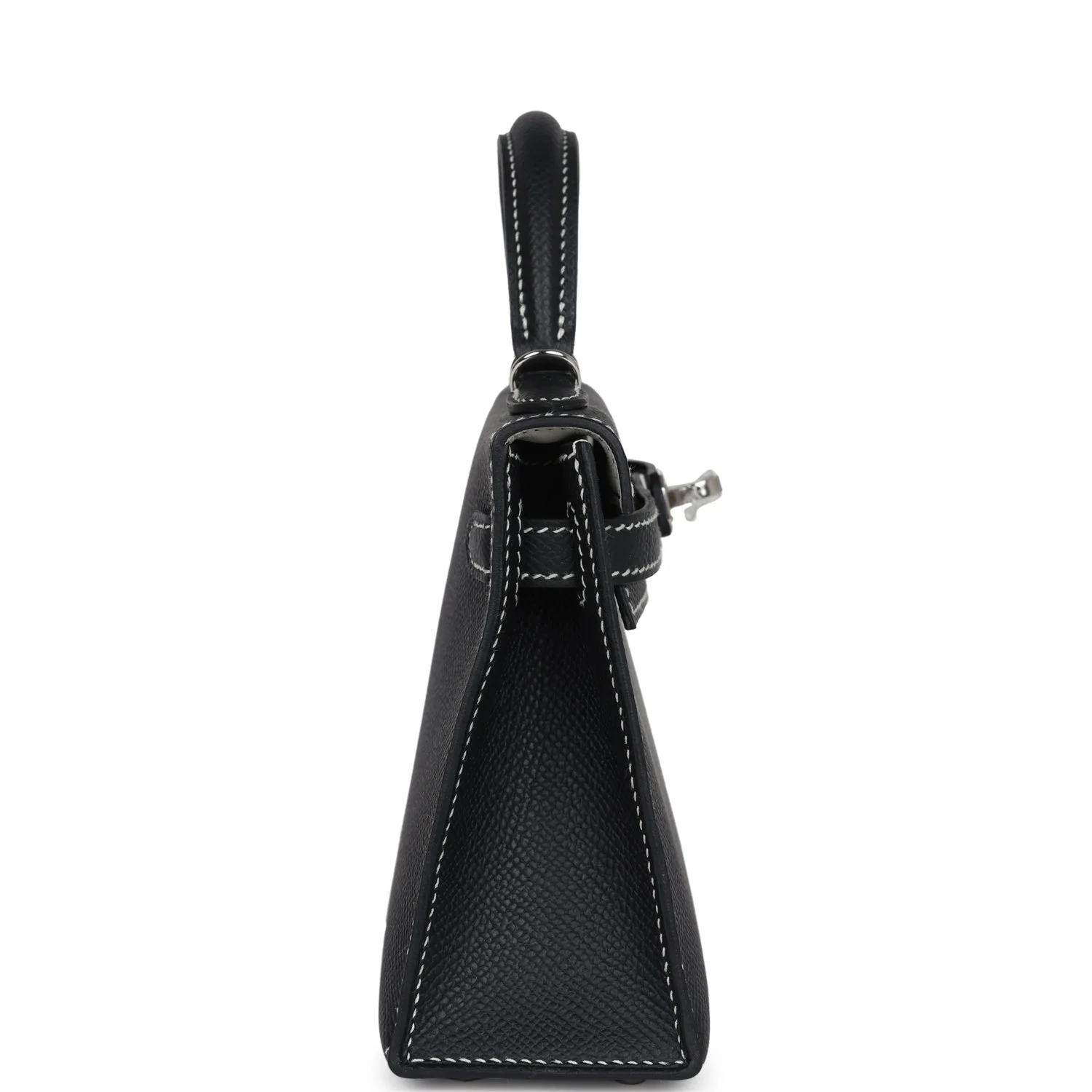 Replicate Hermes Special Order (HSS) Kelly Sellier 20 Black Verso Epsom Palladium Hardware(1:1 replica)