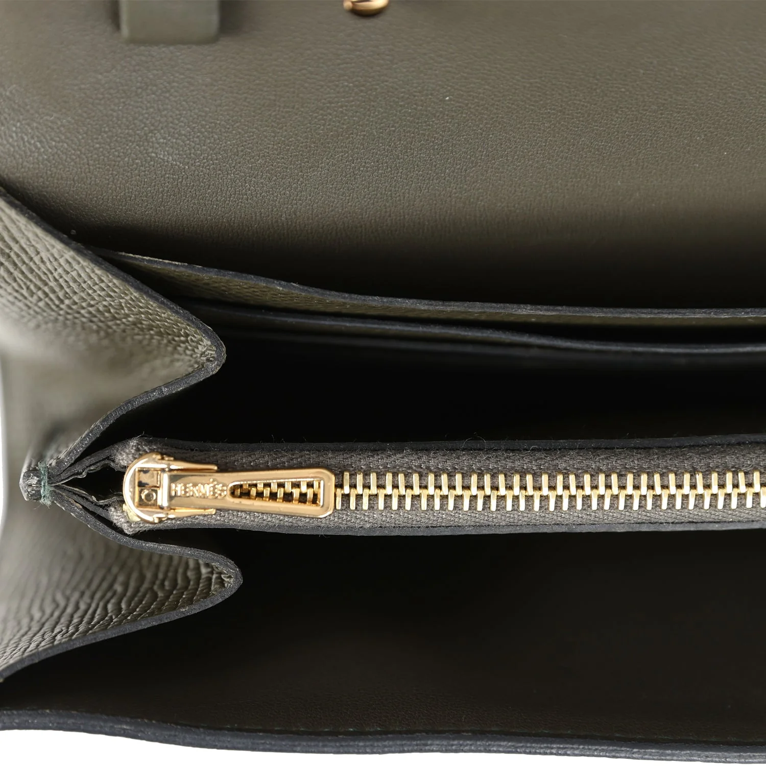Replicate Hermes Constance Wallet To Go Vert De Gris Epsom Gold Hardware(1:1 replica)