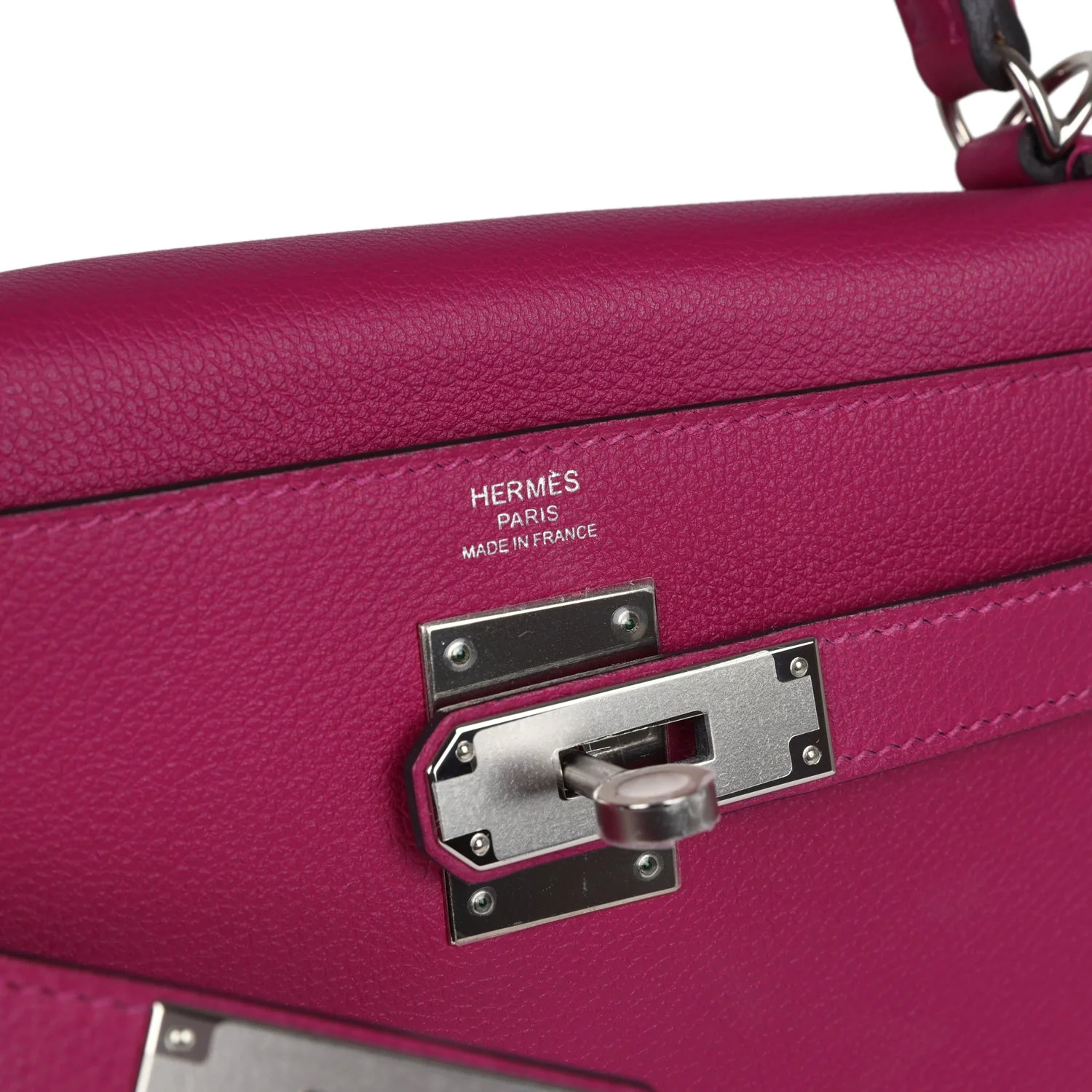 Replicate Hermes Kelly Retourne 28 Rose Poupre Evercolor Palladium Hardware(1:1 replica)