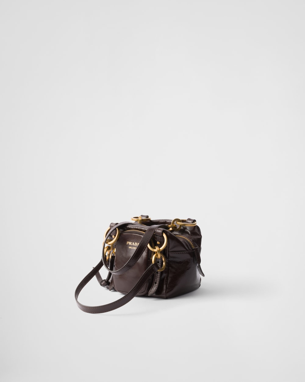 Replicate Prada Dangle Leather Top-Handle Mini-Bag(1:1 replica)