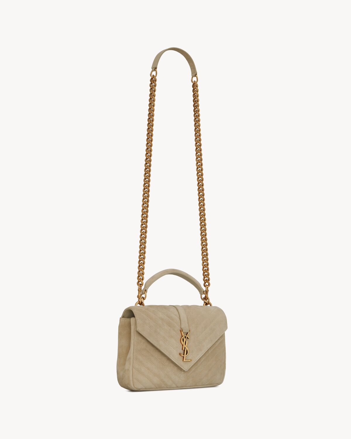 Replicate YSL College Medium in Quilted Suede(1:1 replica)