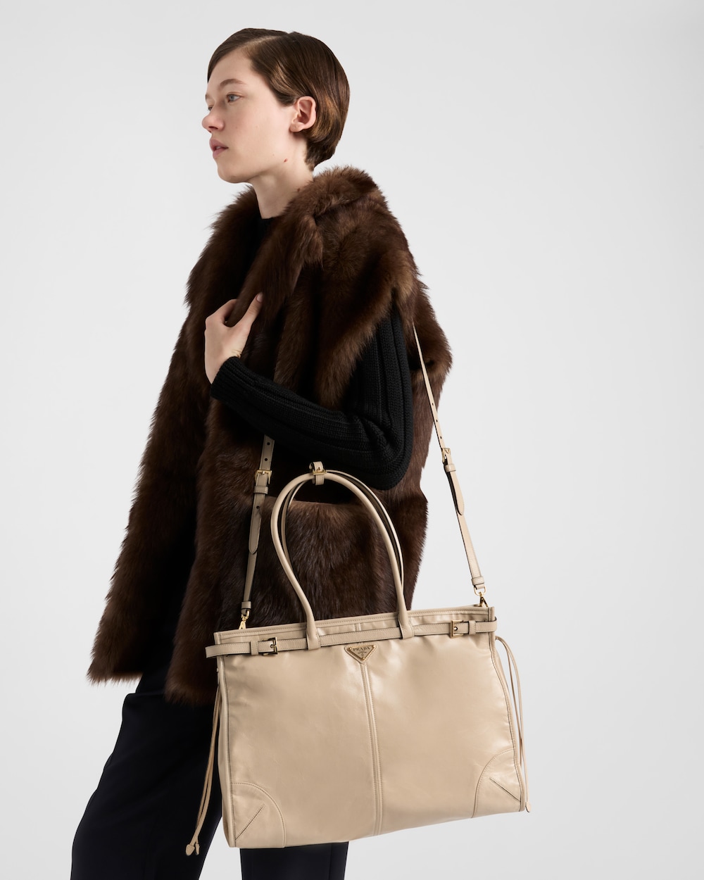 Replicate Prada Bonnie Extra Large Leather Handbag(1:1 replica)