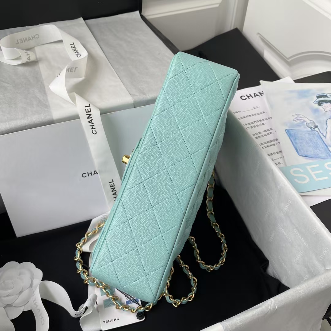 Replicate Chanel Small Classic Handbag Caviar Gold Hardware(1:1 replica)