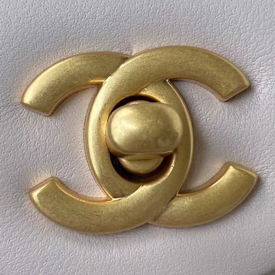 Replicate Chanel 23K AS1787 Mini Pearl Embossed Rectangular Flap Bag Lambskin Brushed Metal Hardware Light Purple(1:1 replica)