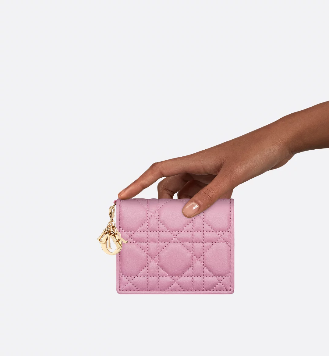 Replicate Mini Lady Dior Gardenia Wallet(1:1 replica)