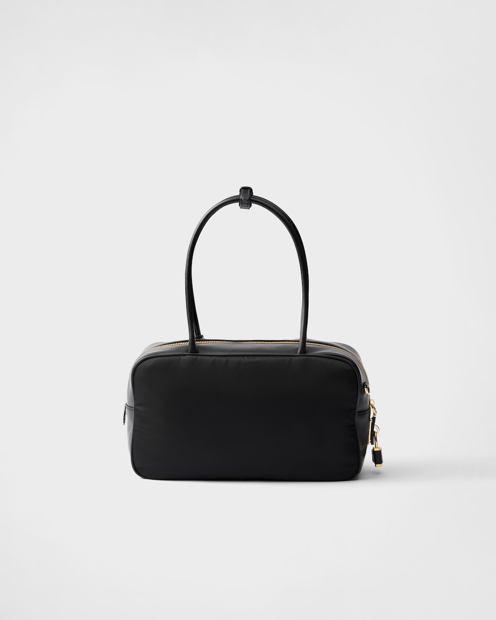 Replicate Re-Nylon and Leather Medium Top-Handle Bag With Padlock(1:1 replica)