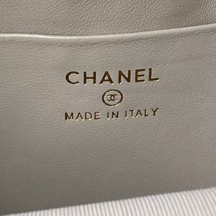 Replicate Chanel 24C AP3573 Mini Backpack Lambskin Gold Metal Grey(1:1 replica)
