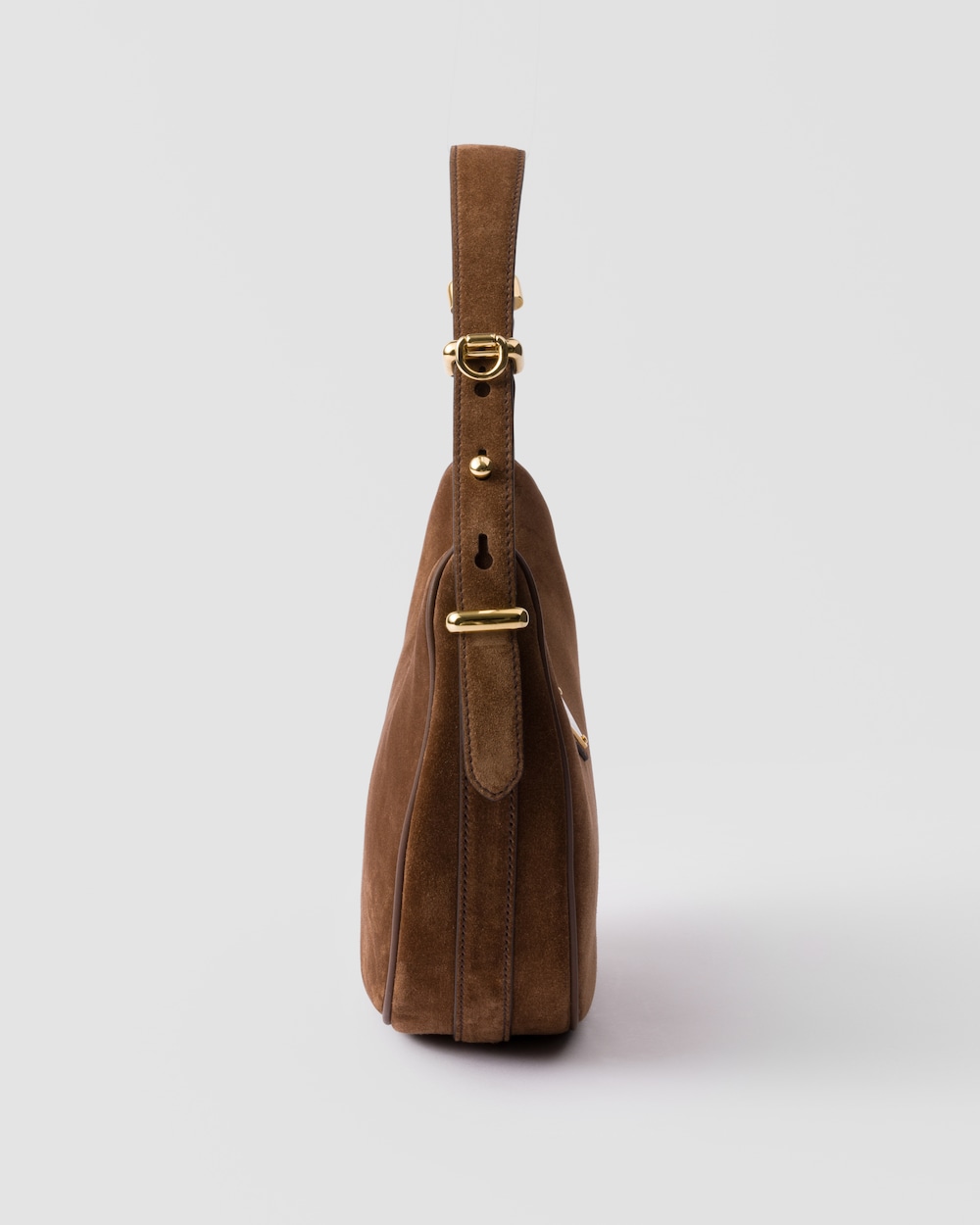 Replicate Prada Arqué Suede Shoulder Bag(1:1 replica)