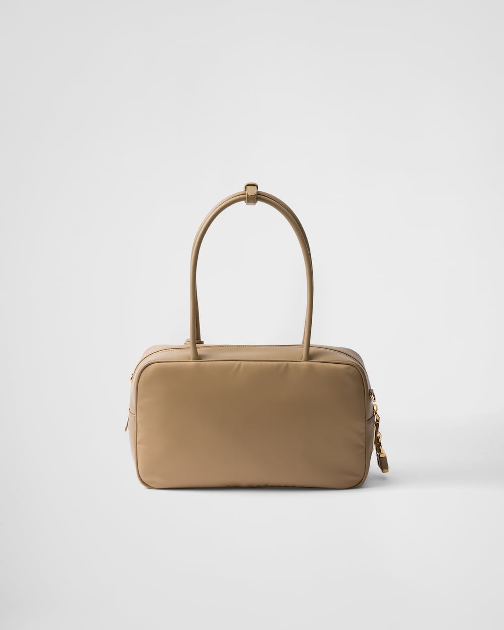 Replicate Re-Nylon and Leather Medium Top-Handle Bag With Padlock(1:1 replica)