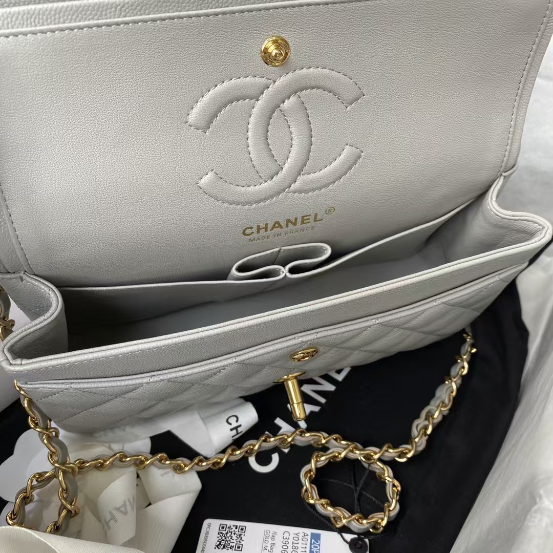 Replicate Chanel Small Classic Handbag Caviar Gold Hardware(1:1 replica)