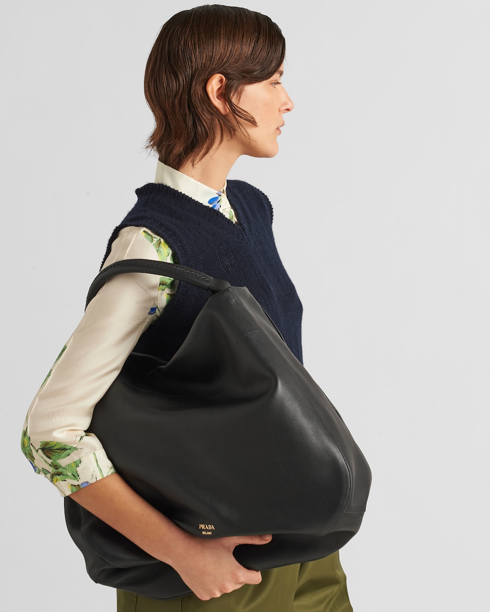 Replicate Large Leather Shoulder Bag(1:1 replica)