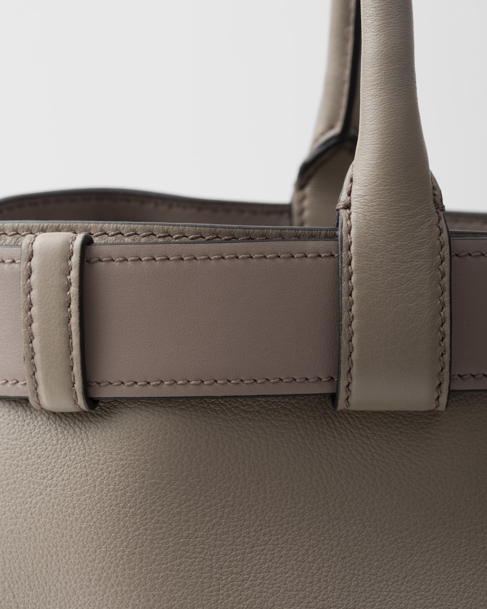 Replicate Prada Buckle Large Leather Handbag With Belt(1:1 replica)