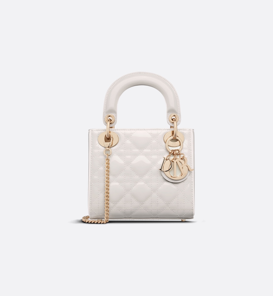Replicate Dior Mini Dioriviera Lady Dior Bag Patent Leather(1:1 replica)