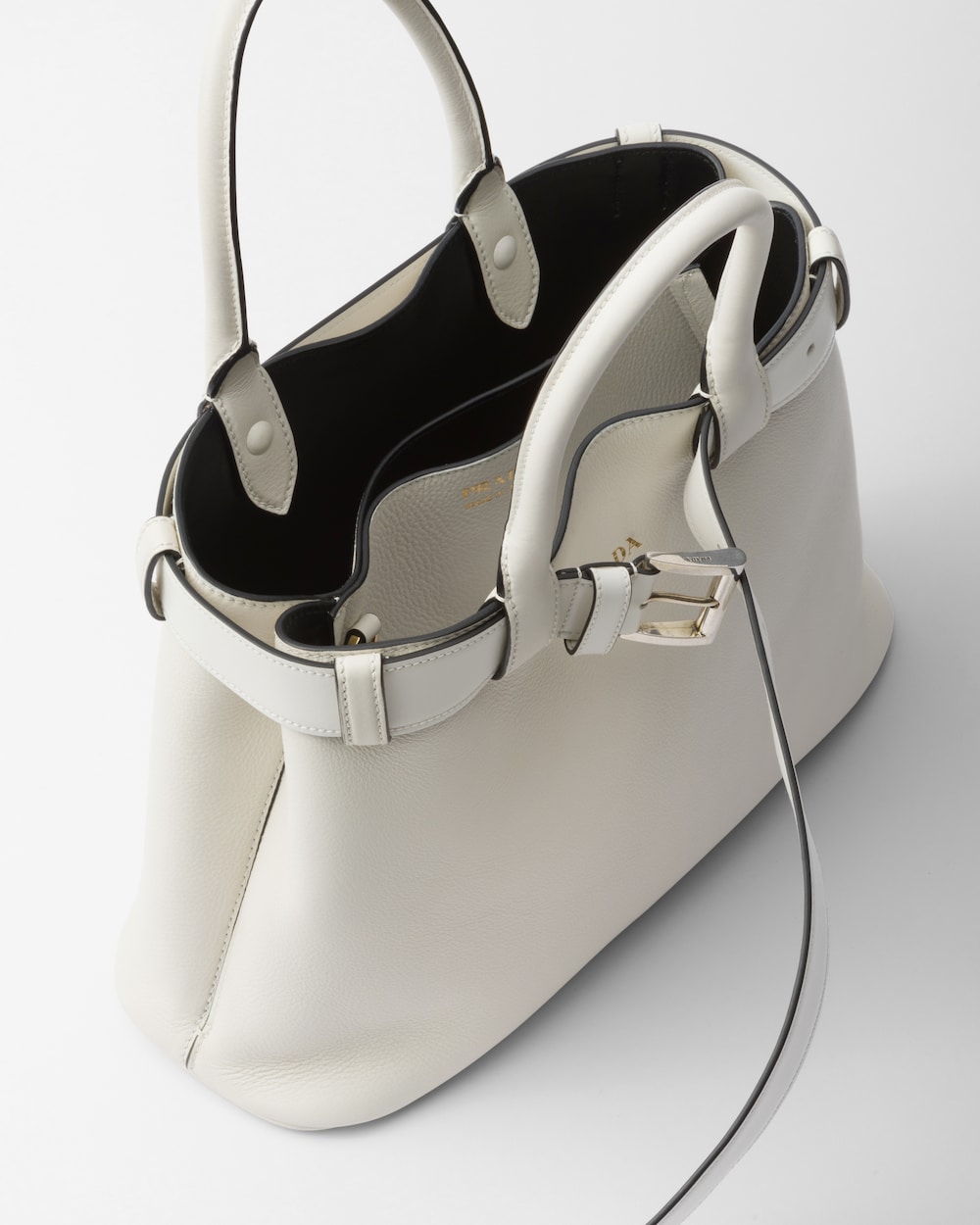 Replicate Prada Buckle Small Leather Handbag With Belt(1:1 replica)