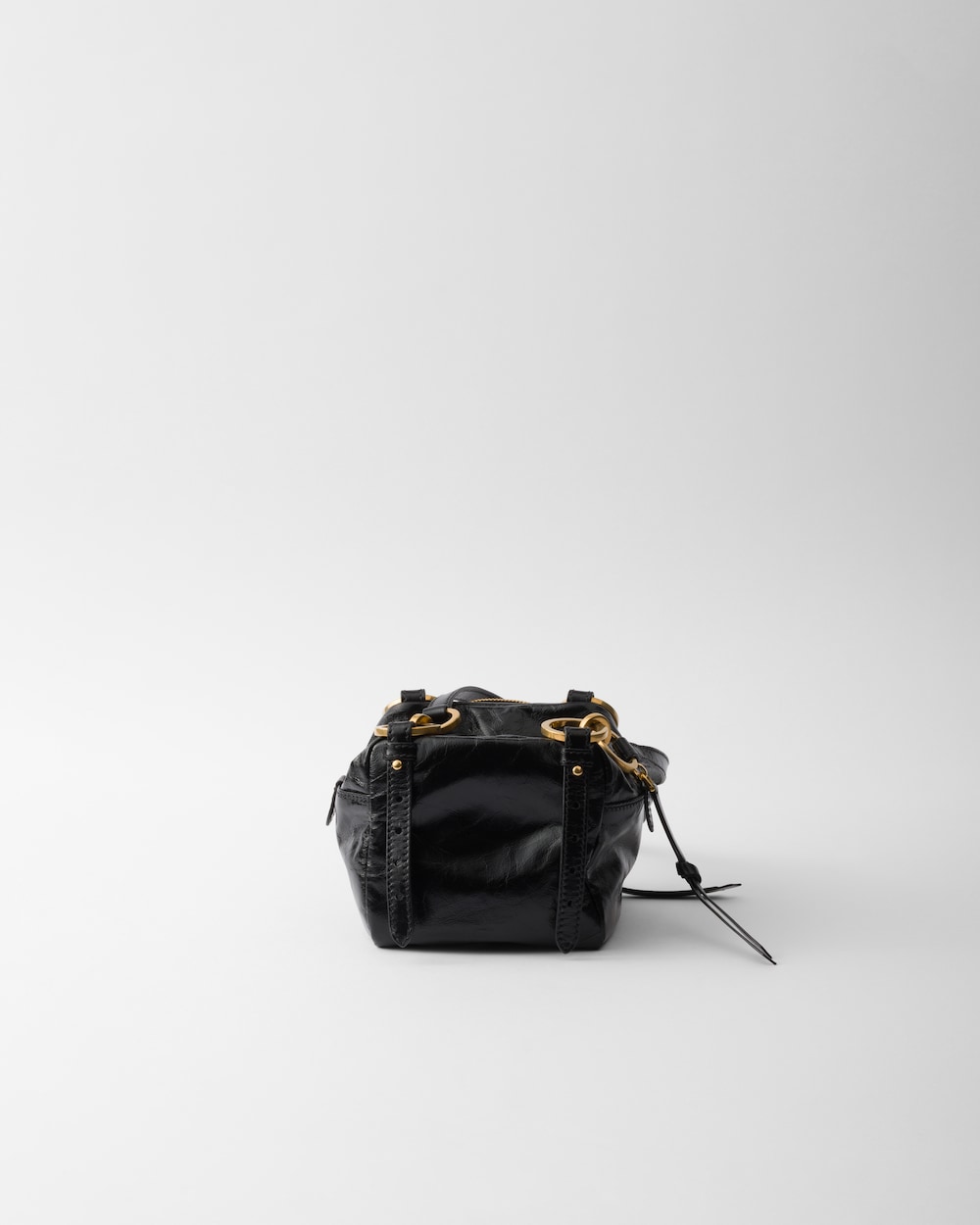 Replicate Prada Dangle Leather Top-Handle Mini-Bag(1:1 replica)