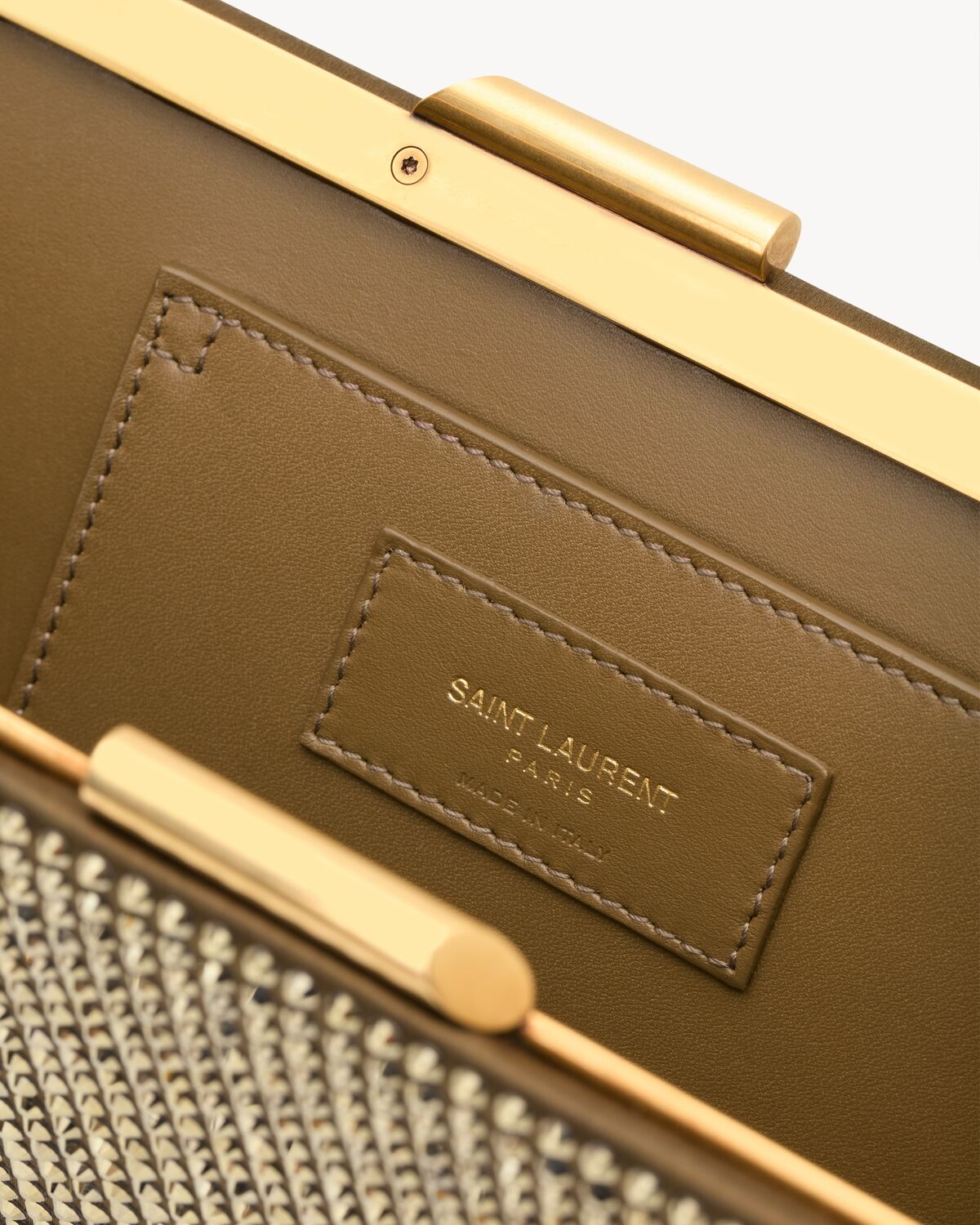 Replicate YSL Midnight Small Clutch In Silk Satin And Crystals(1:1 replica)