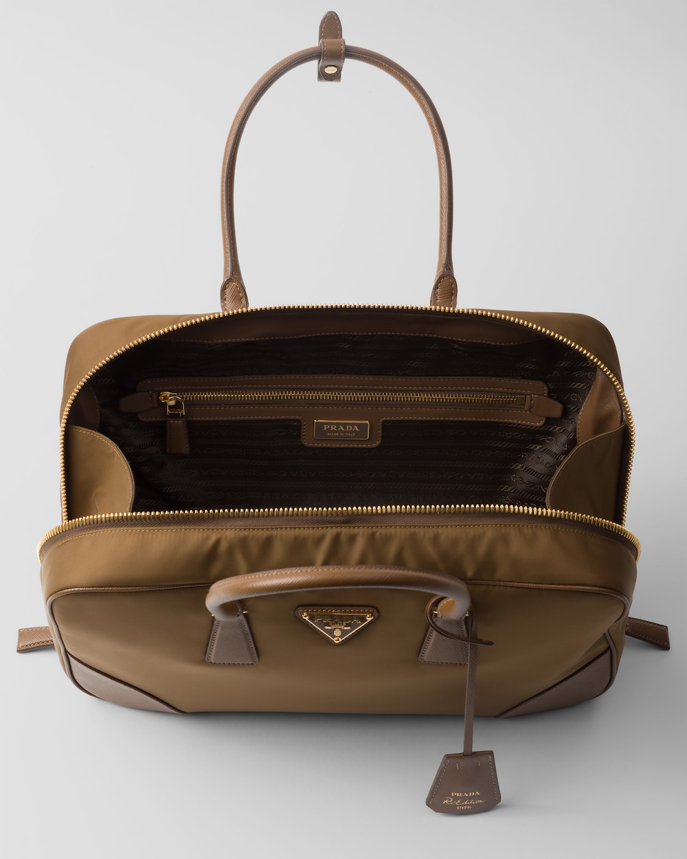 Replicate Prada Re-Edition 1978 Large Re-Nylon and Saffiano Leather Two-Handle Bag(1:1 replica)