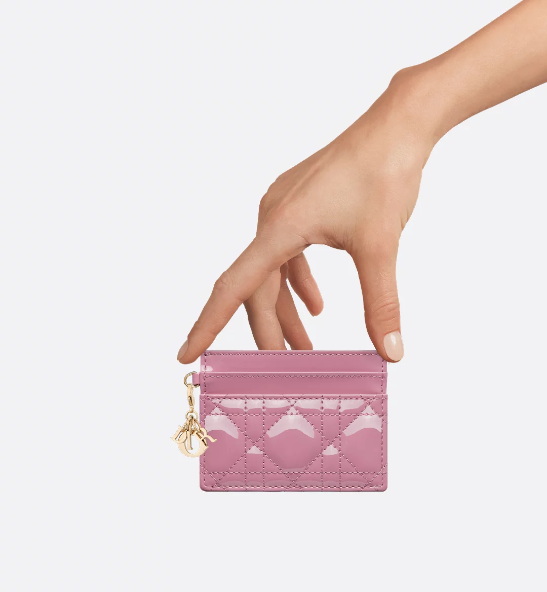Replicate Lady Dior Freesia Card Holder(1:1 replica)
