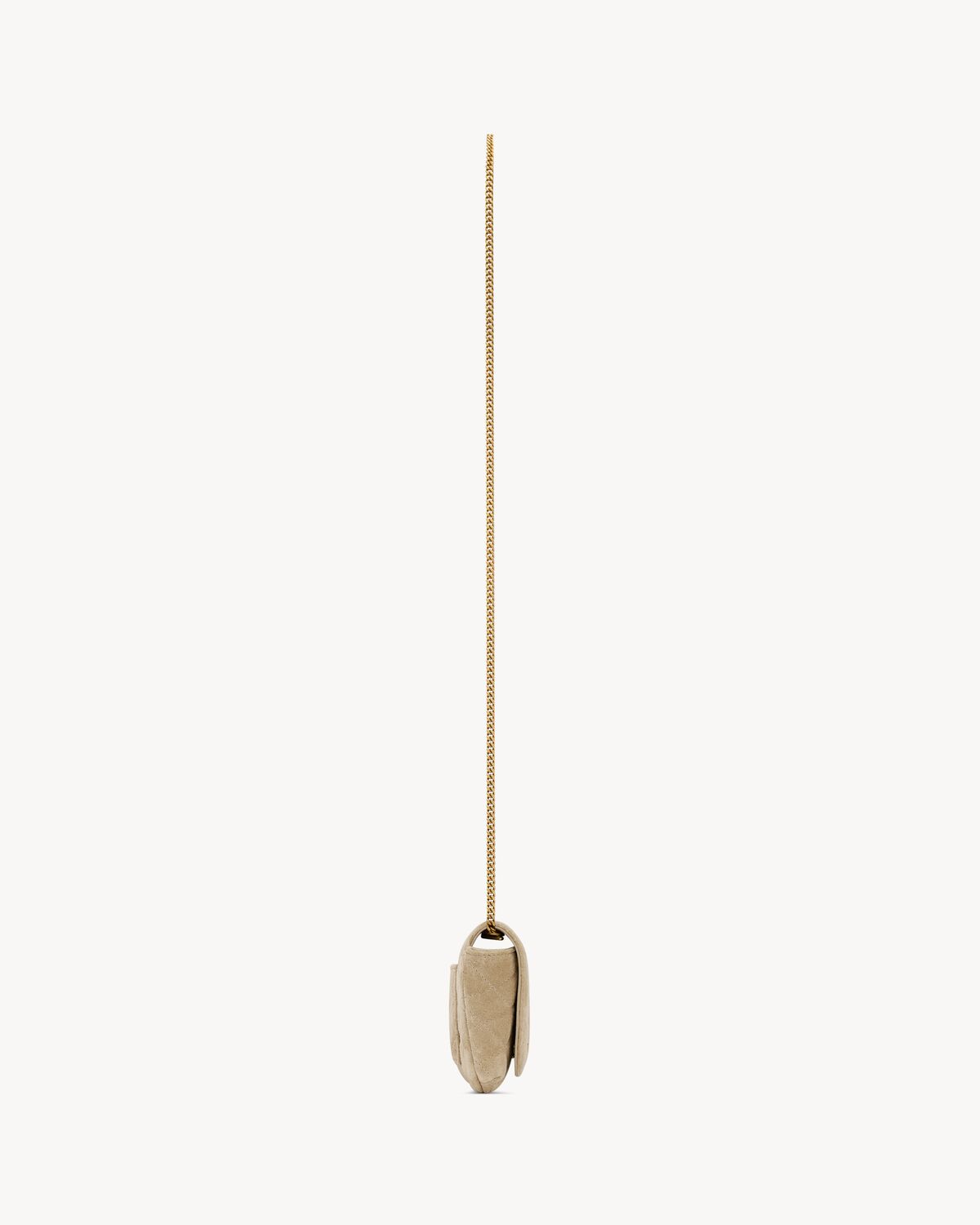 Replicate YSL Gaby Chain Phone Holder in Quilted Suede(1:1 replica)