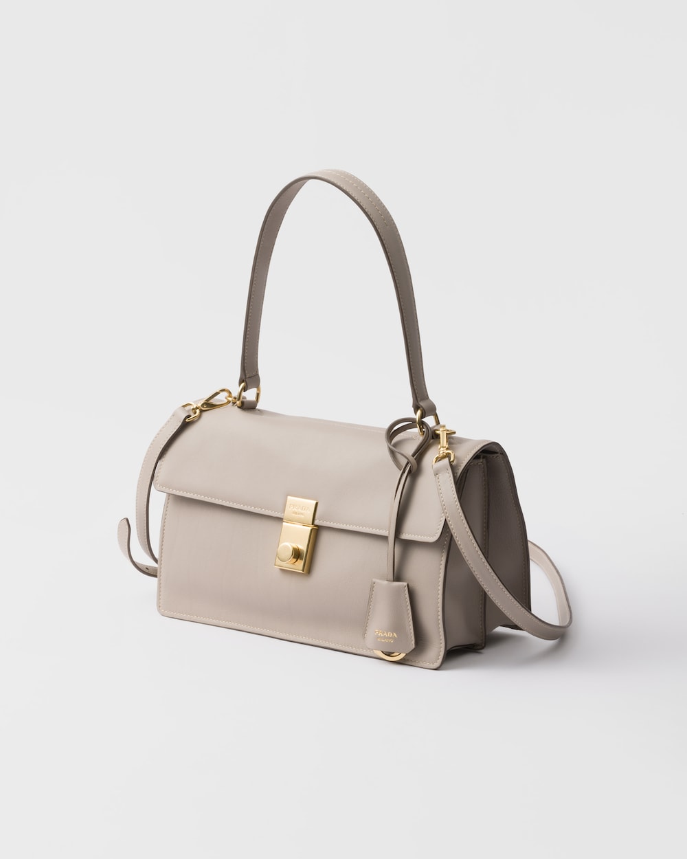 Replicate Prada Soft Sound Medium Leather Shoulder Bag(1:1 replica)
