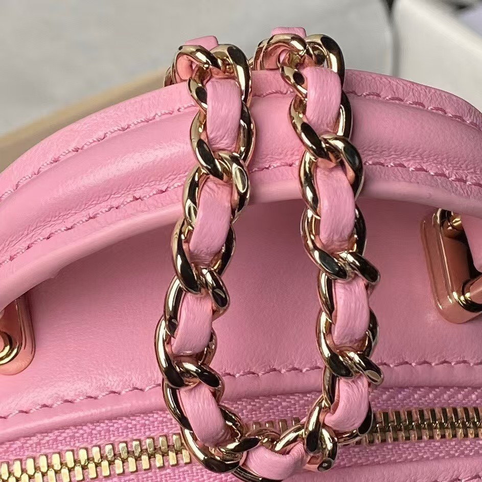 Replicate Chanel 24C AP3573 Mini Backpack Lambskin Gold Metal Pink(1:1 replica)